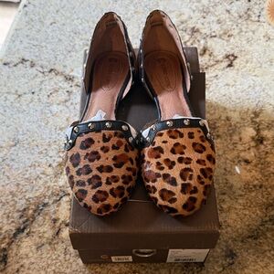 Corso Como Leopard Print Studded Women’s Flats, 8.0